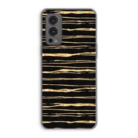 Gouden strepen: OnePlus Nord 2 5G Transparant Hoesje Gouden strepen: OnePlus Nord 2 5G Transparant Hoesje
