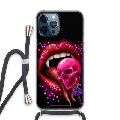 Dodelijk zoet: iPhone 13 Pro Max Transparant Hoesje met koord