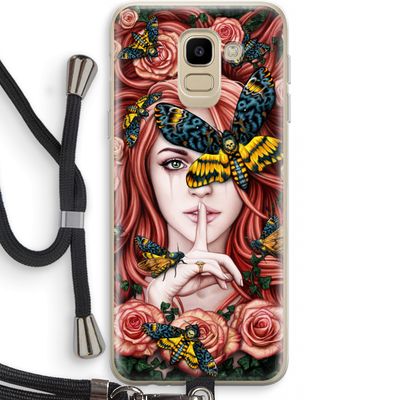 Lady Moth: Samsung Galaxy J6 (2018) Transparant Hoesje met koord