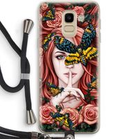 Lady Moth: Samsung Galaxy J6 (2018) Transparant Hoesje met koord