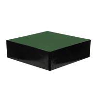 Othmar Decorations Kerststukje maken basis materiaal - dienblad zwart 20 x 20 x 6 cm - met steekschu