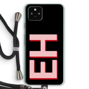 Monogram: Pixel 5a 5G Transparant Hoesje met koord