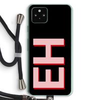 Monogram: Pixel 5a 5G Transparant Hoesje met koord