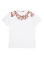 Nº21 Kids t-shirt à sequins - Blanc