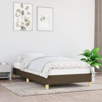 Bedframe zonder matras 100x200 cm stof donkerbruin - thumbnail