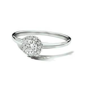 Ring Halo Made Diamond 0.33ct H Si witgoud