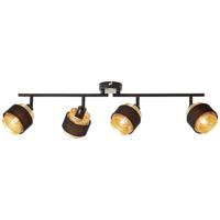 Brilliant 4-lichts plafondlampGrove zwart met goud - 99302/86
