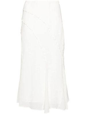 Cult Gaia jupe mi-longue à taille haute - Blanc