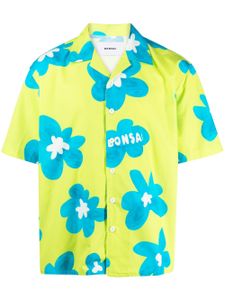 Bonsai chemise en coton à fleurs - Vert