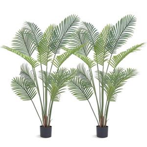 VEVOR Areca Catechu Kunstmatige 800x800x1524mm Kunstplant PE Kunstplanten Plastic Planten in Pot Betelnoot Palm Geurloos Waterdicht Ideaal voor Slaapkamer Studeer Woonkamer