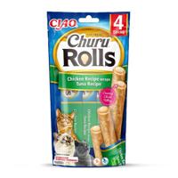 INABA Churu Rolls Chicken recipe wraps Tuna recipe - Kattensnoepje - 4x10 g