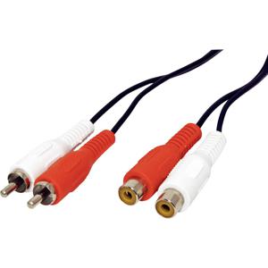 Value Cinch Audio Aansluitkabel [2x Cinch-stekker - 2x Cinch-koppeling] 5.00 m Zwart