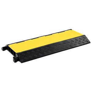 VidaXL Kabelbeschermer drempel 3 tunnels 93 cm rubber