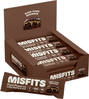 Misfits Vegan Protein Bar Dark Choc Brownie (12 x 45 gr)
