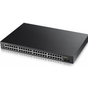 Zyxel GS1900-48HP Managed L2 Gigabit Ethernet (10/100/1000) Power over Ethernet (PoE) Zwart