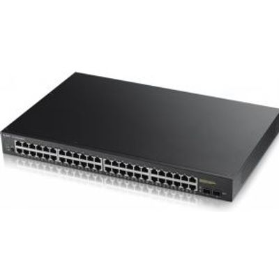Zyxel GS1900-48HP Managed L2 Gigabit Ethernet (10/100/1000) Power over Ethernet (PoE) Zwart