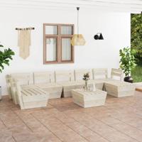 8-delige Loungeset pallet geïmpregneerd vurenhout