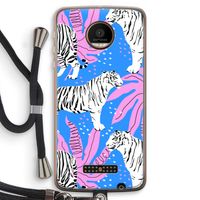 Tijger: Motorola Moto Z Force Transparant Hoesje met koord