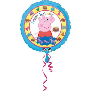 Folieballon Peppa Pig Happy Birthday - 45cm