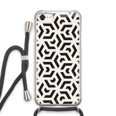 Crazy pattern: iPhone 7 Transparant Hoesje met koord