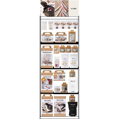 Creativ Company Vloerdisplay, ongemonteerd, category, kaars/hars, volwassene, h: 1580 mm, l: 600 mm, b: 400 mm, 139 eenh./ 1 stuk