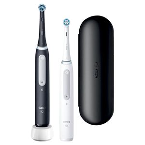 Oral-B iO Series 4 Duo Volwassene Vibrerende tandenborstel Zwart, Wit