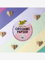 Origami papier, 500 vierkante vellen PREMIUM PASTEL FOLIA meerkleurig