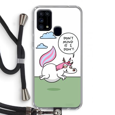 Unicorn: Samsung Galaxy M31 Transparant Hoesje met koord