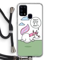Unicorn: Samsung Galaxy M31 Transparant Hoesje met koord