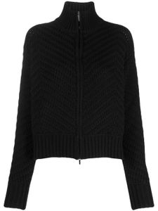 Fabiana Filippi cardigan en cachemire à fermeture zippée - Noir