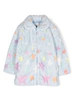 Stella McCartney Kids veste imprimée en peau lainée - Bleu - thumbnail