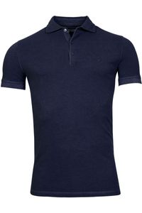 Thomas Maine Tailored Fit Polo shirt Korte mouw blauw