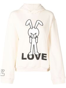 Natasha Zinko hoodie à imprimé graphique - Blanc