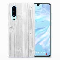 Huawei P30 | Bumper Hoesje | White Wood