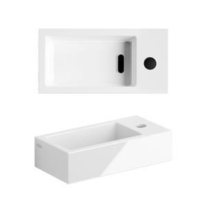 Clou Flush 3 fontein 36x18x9cm kraangat rechts Keramiek Wit CL/03.03030