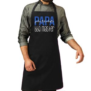 Vaderdag schort voor heren - papa - zwart - BBQ master - keukenschort - keukenprins
