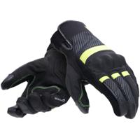 DAINESE Fulmine D-Dry Gloves, Tussenseizoen motorhandschoenen, Zwart-Fluo Geel-Donker Grijs