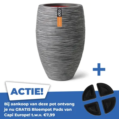 Vaas elegant deluxe Rib NL Ø45 H72 antraciet Vaas elegant deluxe Rib NL Ø45 H72 antraciet
