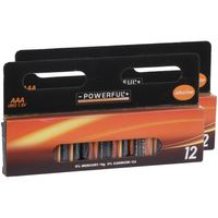 Powerful Batterijen - AAA type - 24x stuks - Alkaline - Minipenlites AAA batterijen - thumbnail