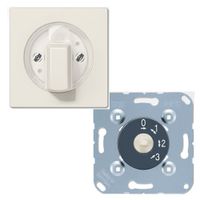 Jung AS500 ventilatorschakelaar 3-standen en 0-stand met draaiknop creme