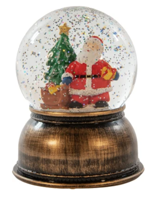 B.O. Globe Santa Glitter Water Led Warm White 11X14 cm - Annas collection