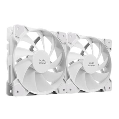 Case fan Mars Gaming MFPROX2W Wit 2 Stuks Ø 12 cm