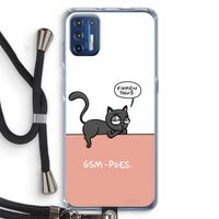GSM poes: Motorola Moto G9 Plus Transparant Hoesje met koord
