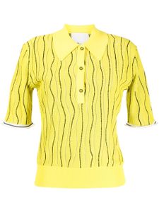 3.1 Phillip Lim polo Art Nouveau à motif en jacquard - Jaune