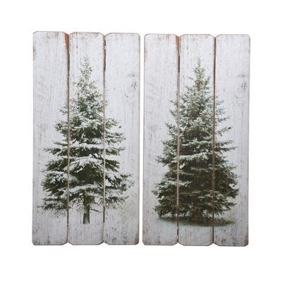 Schilderij MDF30x60cm everlands kunstkerstboom