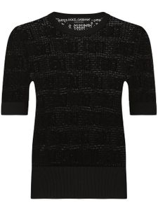 Dolce & Gabbana pull DG en jacquard - Noir