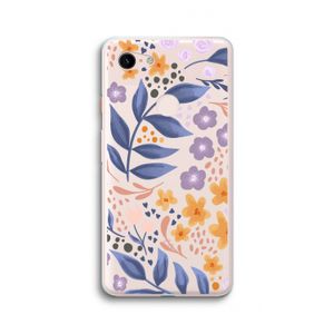 Flowers with blue leaves: Google Pixel 3 XL Transparant Hoesje