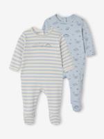 Set van 2 pyjama's dinosaurus blauw
