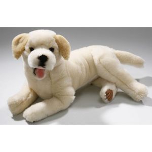 Liggende pluche knuffel labrador 36 cm