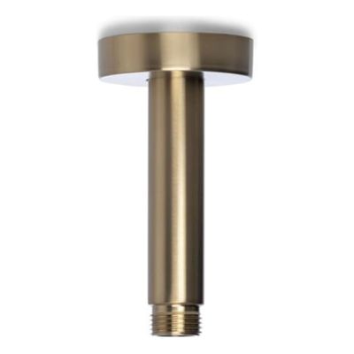 Douchearm Blue Label Brondby | 10 cm | Plafond montage | Messing | Rond | Geborsteld goud PVD